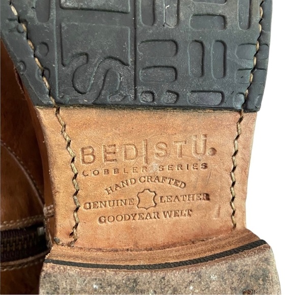 BED STU Brown Leather Bristol Equestrian Knee High Riding Boots size 8.5 - Picture 7 of 7